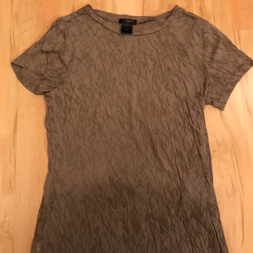 Ann Taylor Cocoa Burn-out T-shirt